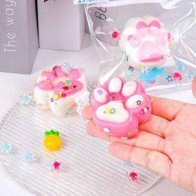 Cartoon Cat Paw Squishy Squeeze Toy Soft Mochi Toys Cute Slo