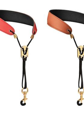 Saxophone Strap Leather Saxophone Lanyard Neck Strap Protect