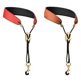 Saxophone Strap Leather Saxophone Lanyard Neck Strap Protect