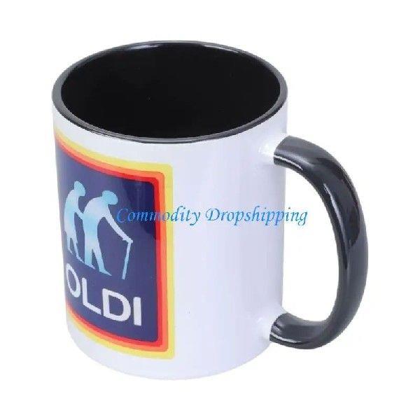 Y5JC Innovative 350ml Ceramic Coffee Cup with Handle Funny