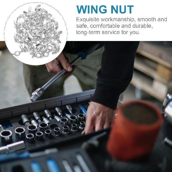 20 Pcs Wing Nut Hand Tighten Fastener Nuts Fasteners
