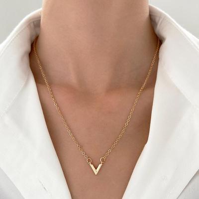 V-letter pendant English letter clavicle chain neck chain