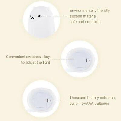 Silicone Lamp Llama Shaped Squishy Lamp Kids Nightlight