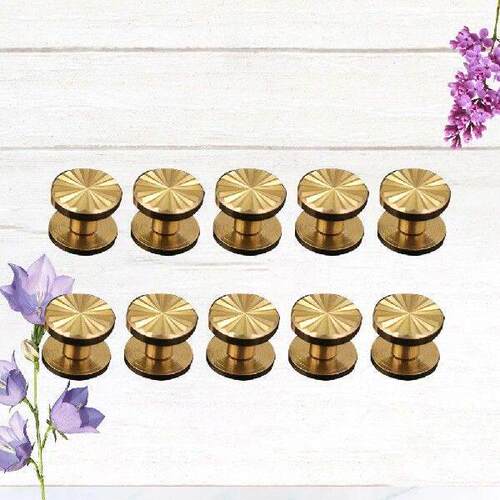 10pcs Solid Brass Sunflower Screws Flat Fastener Belt