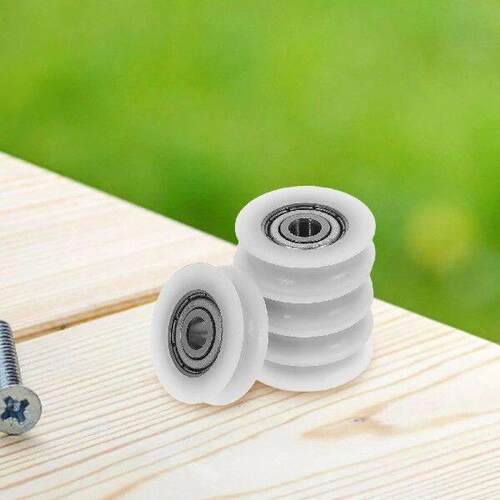5 Pcs Plastic Pulley Rotary Bearing Wheel for Tile Groove