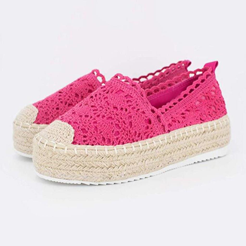 sandals straw woven thick soled women