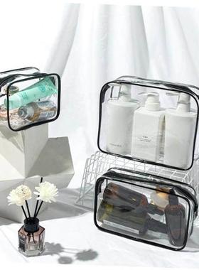 PU Travel Storage Bag Cosmetic Makeup Washbag Clear Handbag