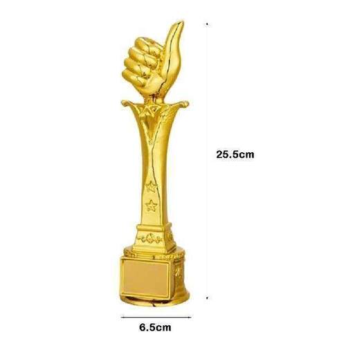 Crown Pentagram Competition Trophy Medal Golden Color