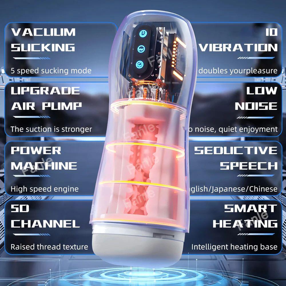 Automatic Sucking Masturbator for Men Pocket Pussy Penis