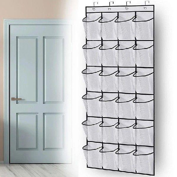 24 Pockets Wall Storage Bag Nonwoven Hanging Shoe Organiser