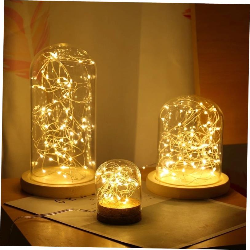 1m/2m/3m/10m Copper Wire Battery Box Garland LED Wedding Dec