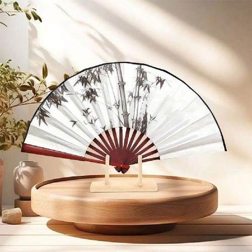 2 Pcs Japanese Fan Holder Wood Display Stand Lightweight