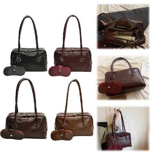 Tote Bag for Women with Double Zip Underarm Bag PU Leather
