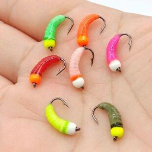 5Pcs Swimbaits Artificial Nymph Fishing Lures Beads Head