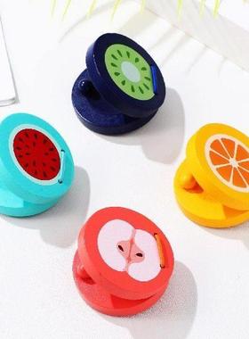 4pcs Wooden Castanets Kids Musical Instruments Smooth Fruit