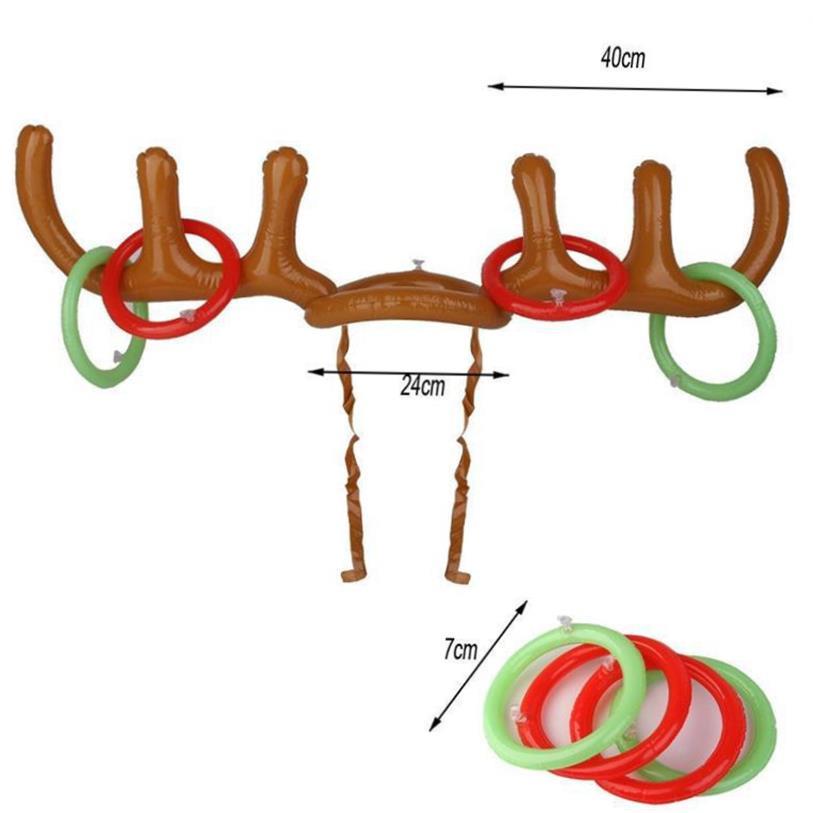 Santa Funny Reindeer Antler Christmas Toy Inflatable