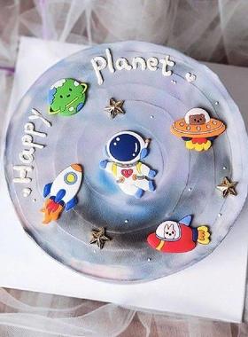 15 Pcs Astronaut Decoration Cake Toppers Supply Decorate
