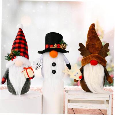 faroot Christmas Decorations Faceless Santa Clause Doll