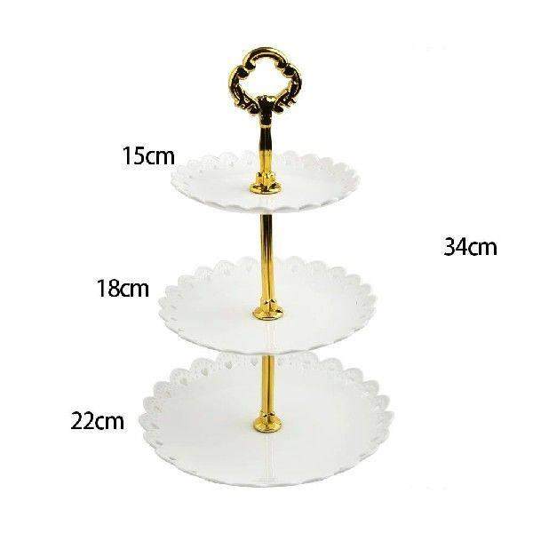 3-Layer Cake Stand Fruit Plate Tray Display Cupcake Holder