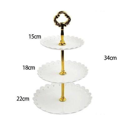 3-Layer Cake Stand Fruit Plate Tray Display Cupcake Holder