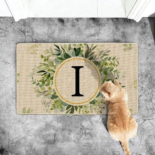 1PCS Summer Floor Mats Letter Family Last Name Initial