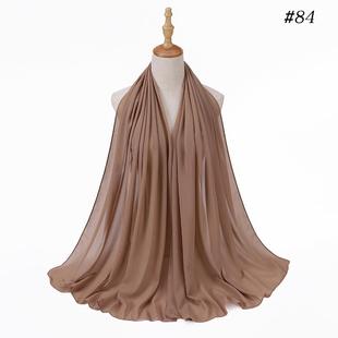 迪拜旅游头巾women Head scarf Muslim turban马来西亚雪纺纱巾女