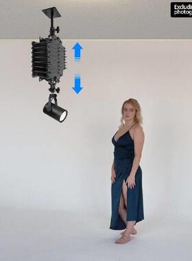 Light Mount Support with Safety Rope, Drop Pantograph for