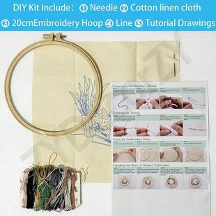 Cross Stitch Frame Hand Hoop Sewing Kits Skill Embroidery