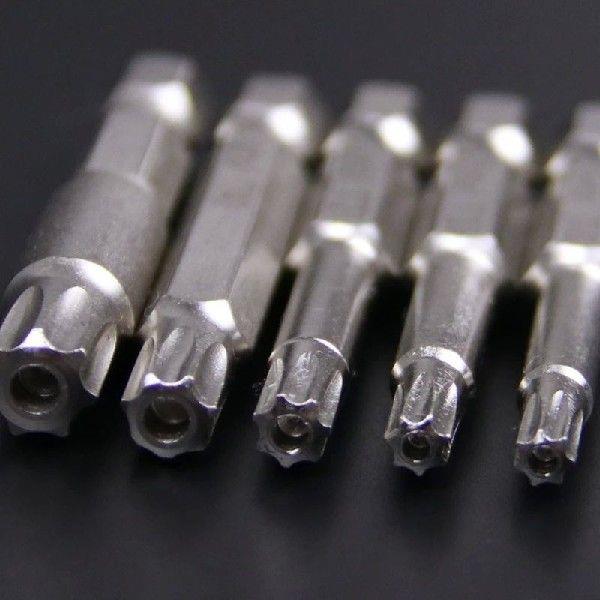 9pcs S2 7 point torx scrwdriver bit with inner hole 1/4 hex