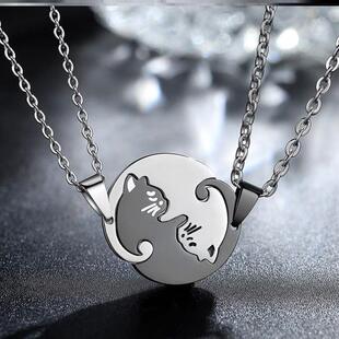 Necklace Simple Friendship Gift Couple Jewelry necklace 项链