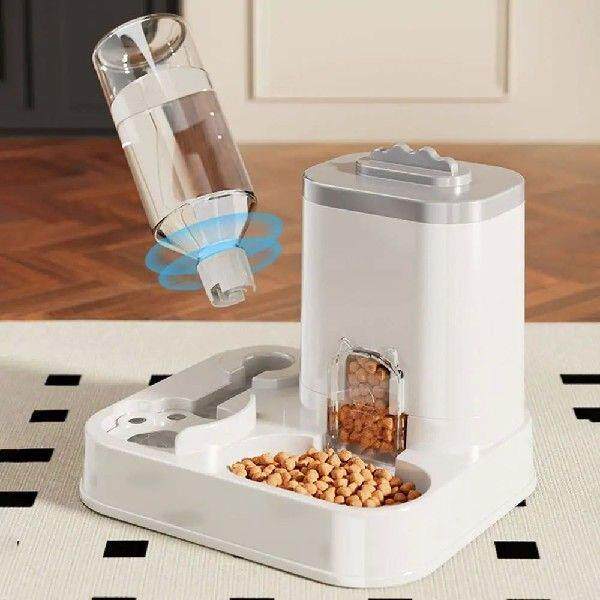 Large Capacity 2 in 1 Cat Food Dispenser Detachable with