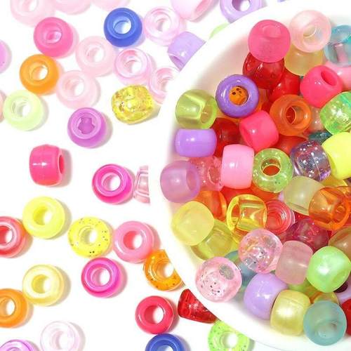 Hair beads pony beads hole Plastic Hair Bead Accessories