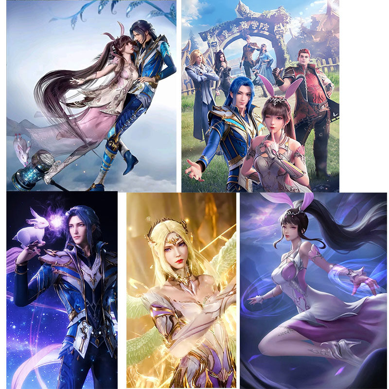 周边动漫斗罗大陆同人比比东四方立牌唐三小舞钥匙扣摆台现货包邮