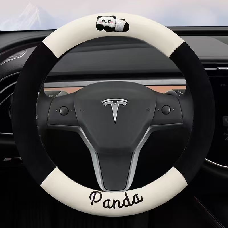 特斯拉model3方向盘套冬季毛绒