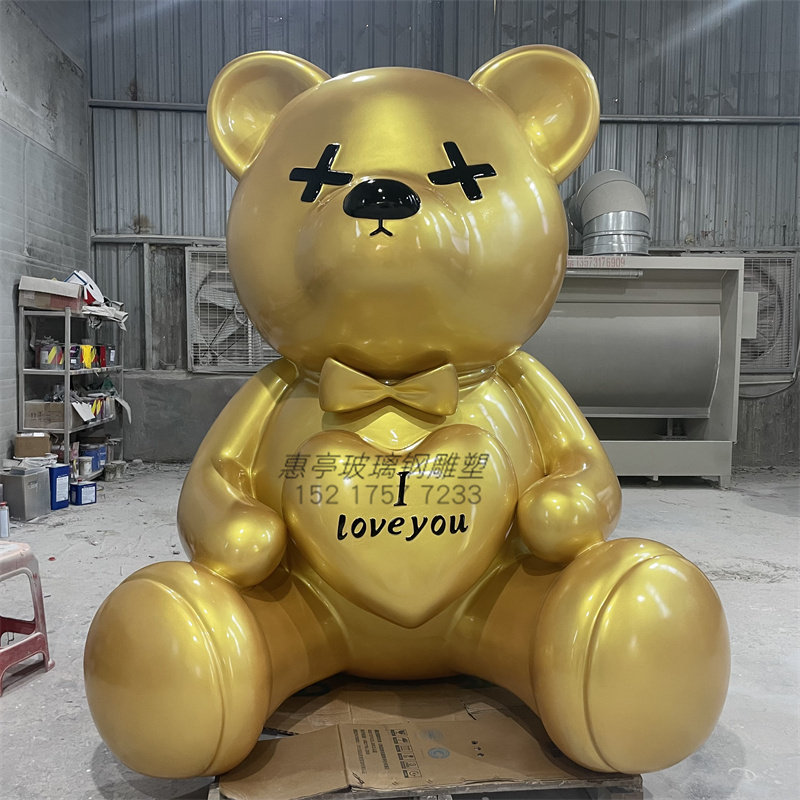 玻璃钢卡通熊猫雕塑大型商场广场摆件店铺拍照网红打卡IP美陈定制
