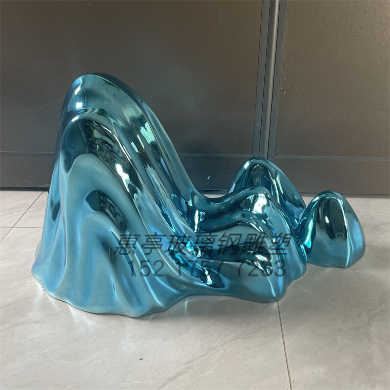 大型树脂纤维假山雕塑摆件酒店大堂会所展厅高级艺术玄关装饰品