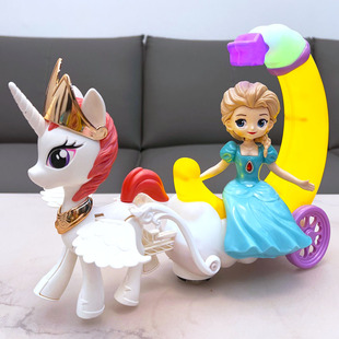 儿童梦幻马车独角兽玩具0一1岁2宝宝3有声会动男女孩益智跳舞礼物