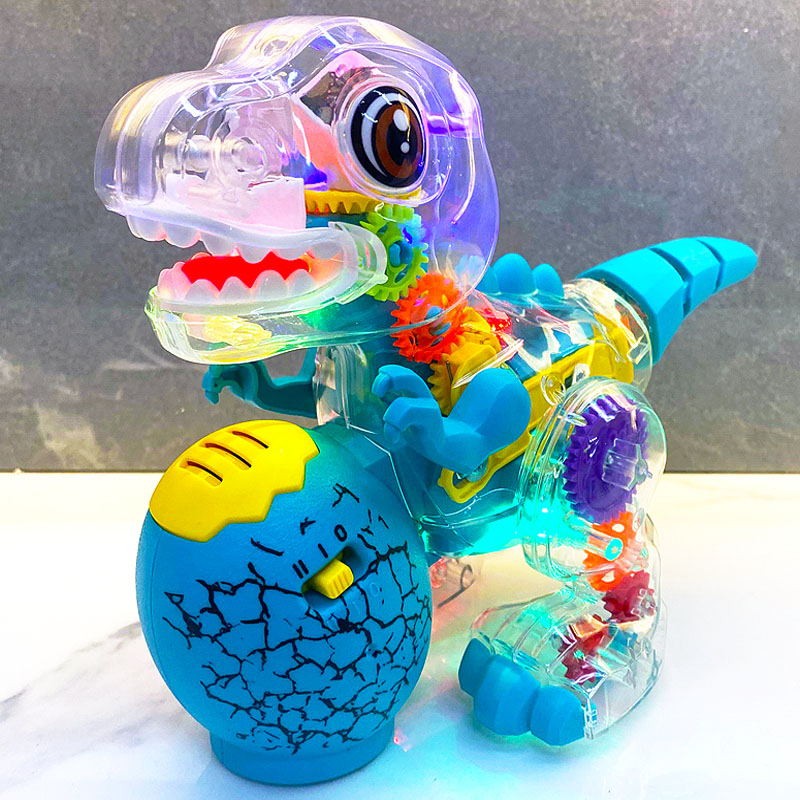 趣味齿轮恐龙声光万向玩具