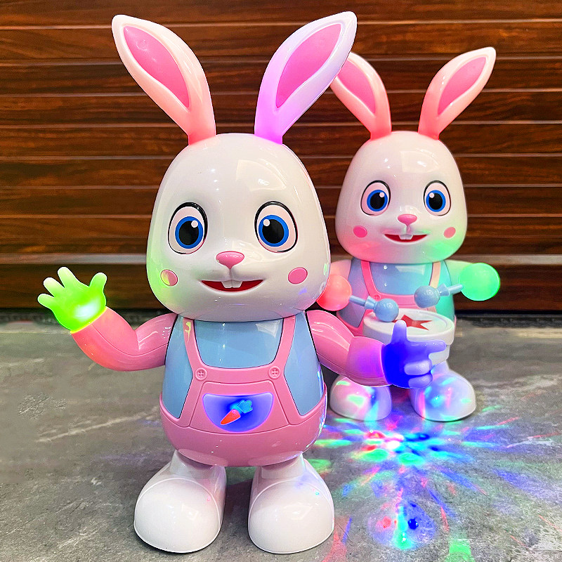 婴幼儿童电动打鼓跳舞小兔子玩具
