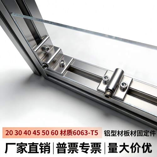 铝型材固定件门窗框架直角面板间隔块板材亚克力挤压角码20304045