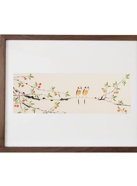 i新中式黑胡i桃木电表箱装饰画遮挡箱配电箱电闸盒餐厅客厅装2022