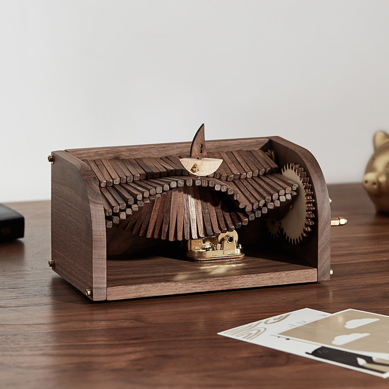 逐浪之歌sankyo音乐盒木质手摇八音盒儿童女生手工生日礼物情人节