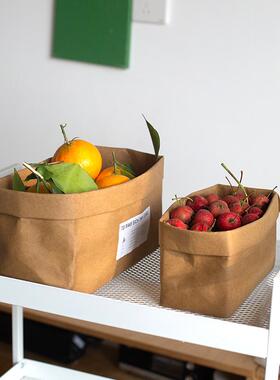 日式牛皮纸袋可水洗加厚冰箱食品包装袋ins环保鸡蛋水果收纳袋子