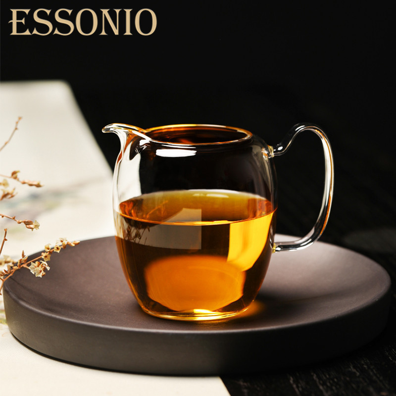 ESSONIO日式公道杯耐热玻璃加厚轻奢公杯茶道配件功夫茶具分茶器