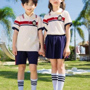 幼儿园英伦 小学生夏季 校服高档儿童风园服班服夏装 休闲学院?套装