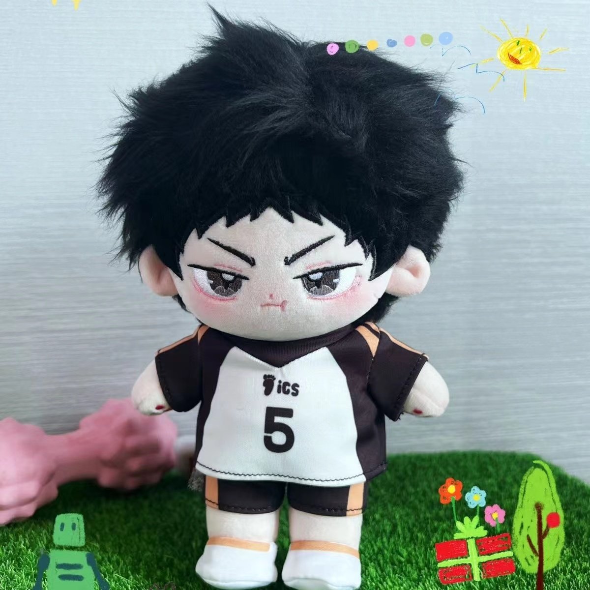 排球少年20CM赤苇京治棉花娃娃换装毛绒公仔同人原创周边动漫玩偶