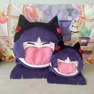 我的妹妹哪有这么可爱周边五更琉璃黑猫大嘴痛包毛绒斜挎单双肩包