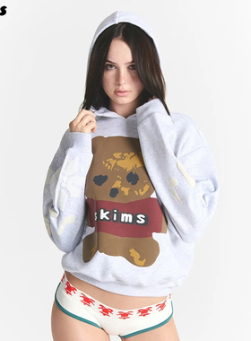 SKIMS x CPFM联名款 FW25 秋冬百搭宽松长袖可爱休闲风连帽卫衣女