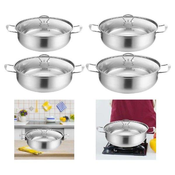 Stainless Steel Hot Pot Cooking Pot Multipurpose Thicken