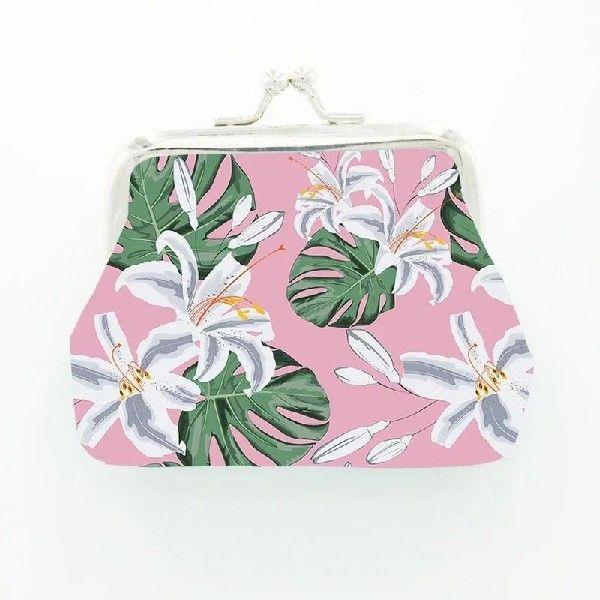 New Leather Coin Purse Women Floral Mini Change Purses Kids